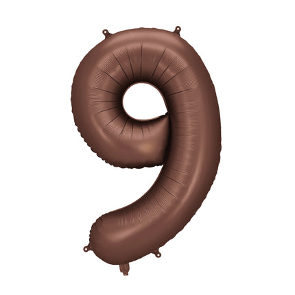 Palloncino 9 anni a forma di figura Marrone vuoto 86 cm