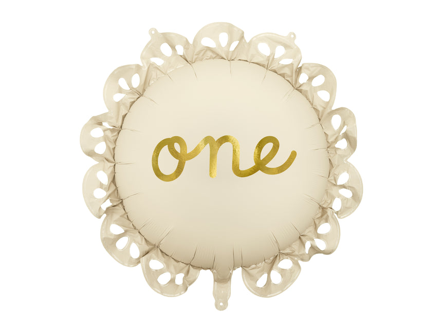 Palloncino ad elio 1 anno Beige Vuoto 51cm
