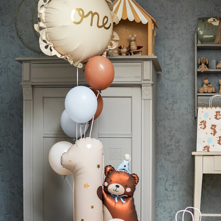 Palloncino ad elio 1 anno Beige Vuoto 51cm