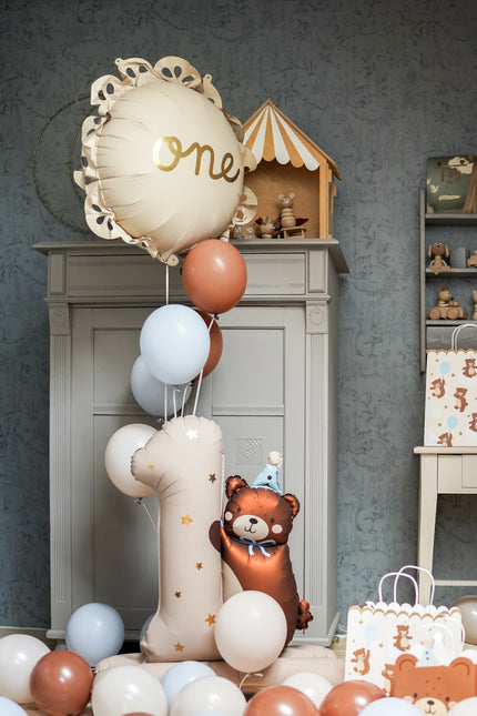 Palloncino ad elio 1 anno Beige Vuoto 51cm