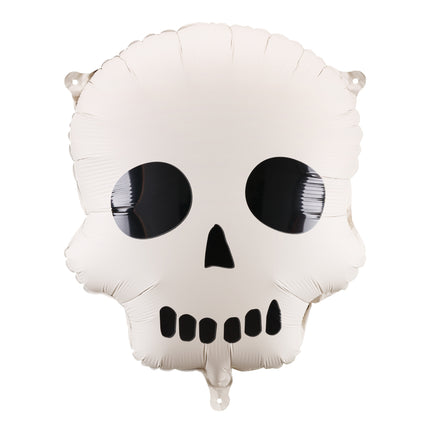 Palloncino ad elio Halloween Bianco Nero Teschio Vuoto 41cm