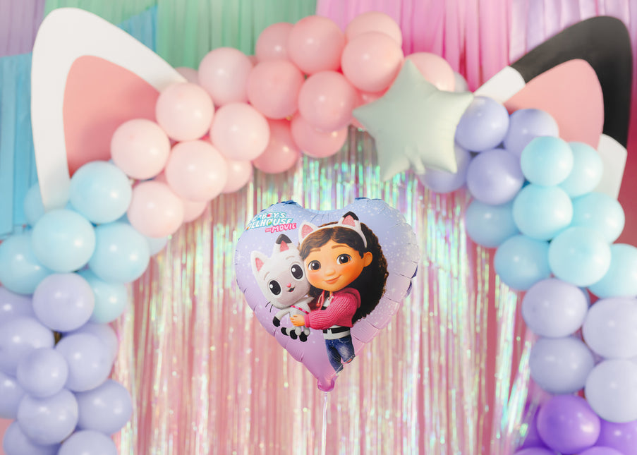 Palloncino in foil Cuore Casa delle bambole di Gabby, 35 cm