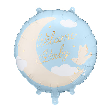 Palloncino in foil "Welcome home", 35 x 35 cm, azzurro
