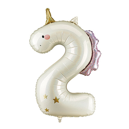 Palloncino ad elio 2 anni Unicorno, 93 cm, misto