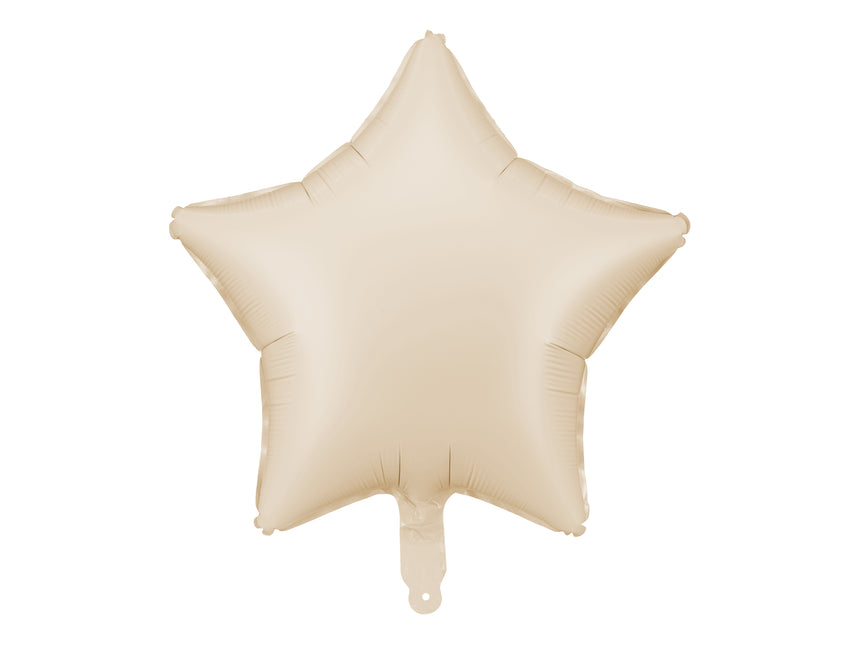 Palloncino ad elio Star Beige vuoto 48 cm