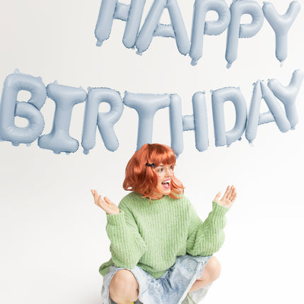 Palloncino Lettera Buon Compleanno Blu 3,4 m
