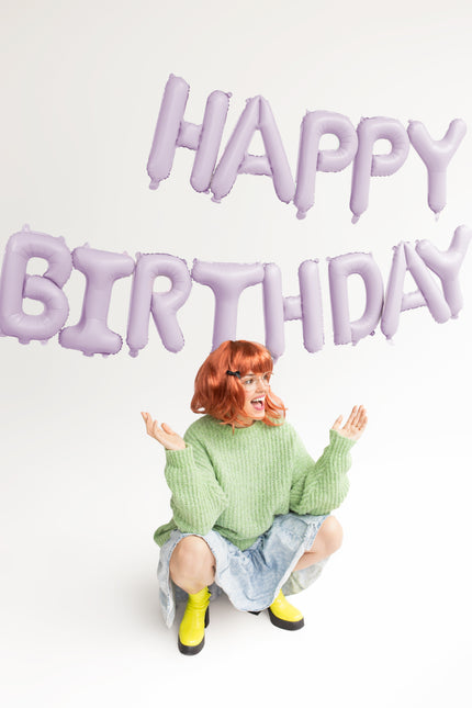 Palloncino Lettera Buon Compleanno Viola 3,4m