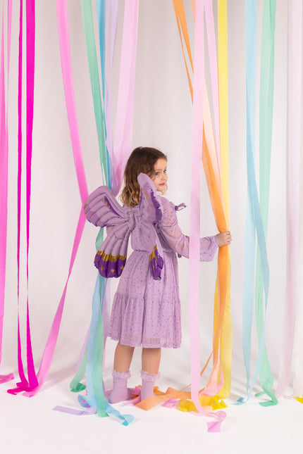 Palloncino ad elio farfalla viola vuoto 50 cm