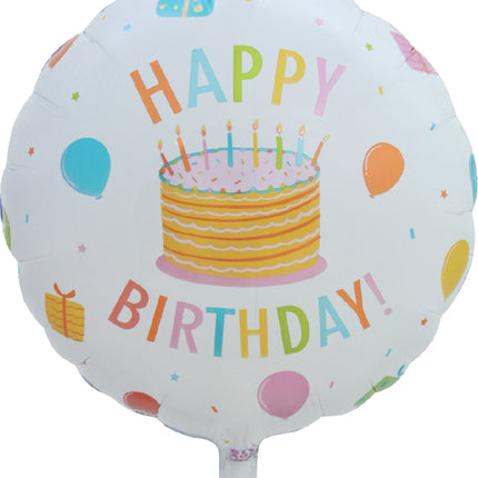 Torta di palloncini ad elio di buon compleanno vuota 45 cm