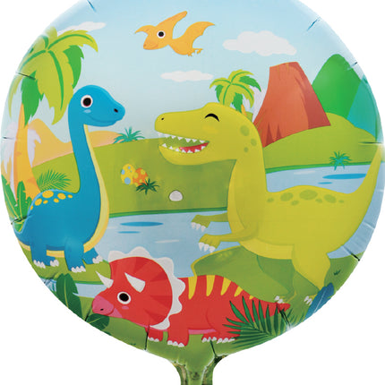 Palloncino ad elio Dinosauro Dino World vuoto 45 cm