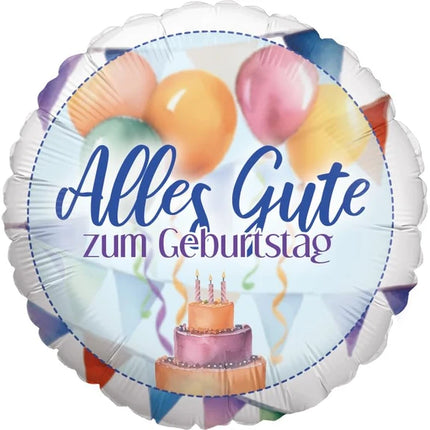 Torta con palloncino ad elio per il compleanno, vuota, 45 cm