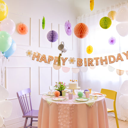 Ghirlanda di lettere di Buon Compleanno Oro Rosa 2m