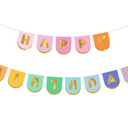 Ghirlanda di lettere di buon compleanno 2,13 m