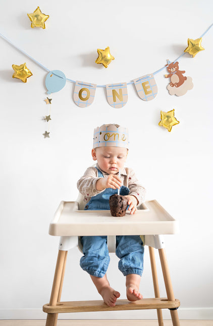 set 1° compleanno Orsacchiotto blu