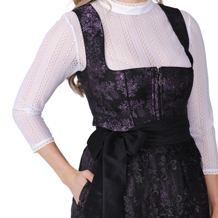 Camicetta Oktoberfest bianca con colletto da donna