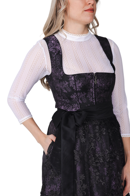 Camicetta Oktoberfest bianca con colletto da donna