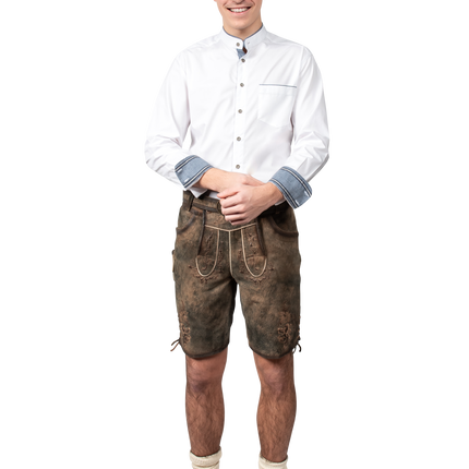 Camicetta Oktoberfest Uomo Blu Bianco