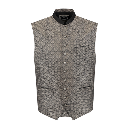 Gilet Oktoberfest Grigio Trachtenweste Jaquard