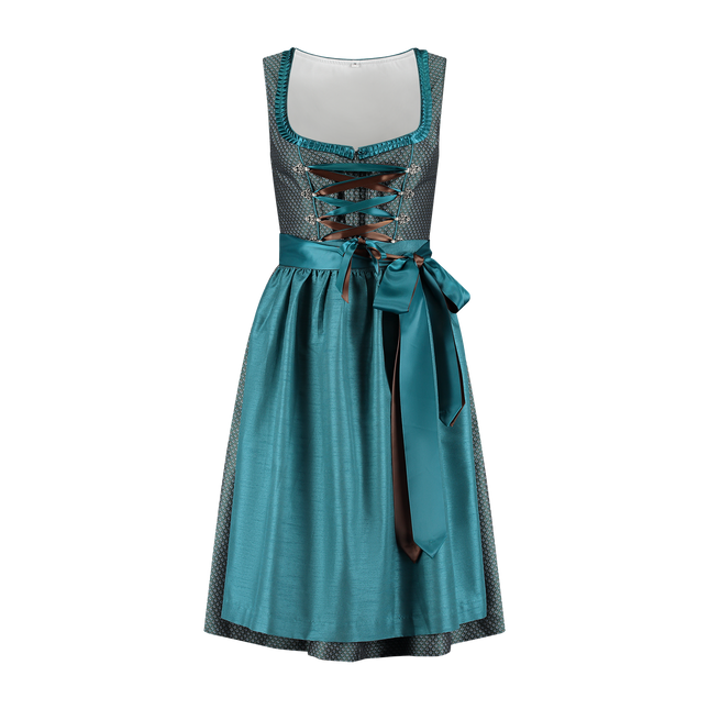Abito Dirndl blu Oktoberfest Donna 2 pezzi