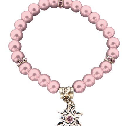 Bracciale rosa con pietra preziosa