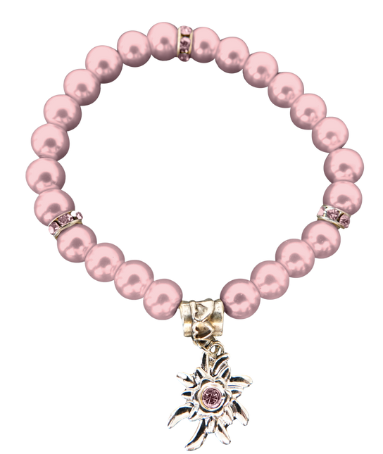 Bracciale rosa con pietra preziosa