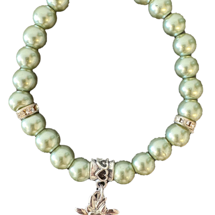 Bracciale verde con pietra preziosa