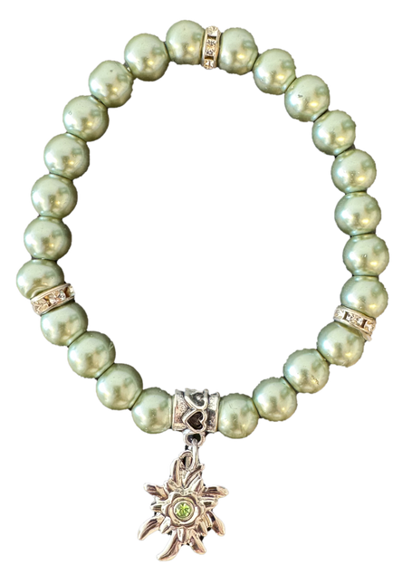 Bracciale verde con pietra preziosa