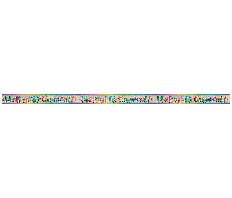 Striscione con prisma Happy Retirement, 12 ft