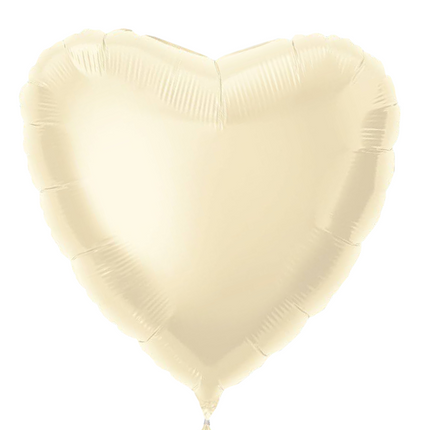 Palloncino a elio cuore avorio vuoto 45 cm