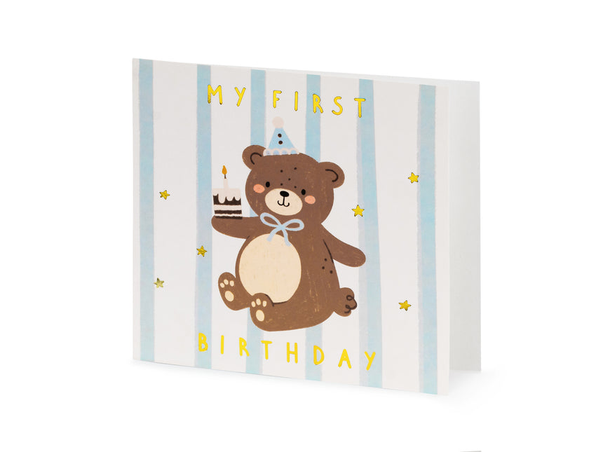 Biglietto di auguri orso 14 cm