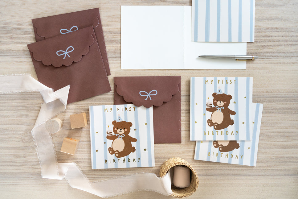 Biglietto di auguri orso 14 cm