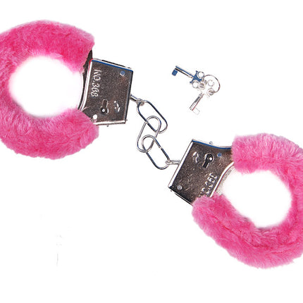 Manette rosa in peluche