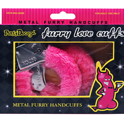 Manette rosa in peluche