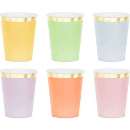 Bicchieri colorati 220ml 6pz