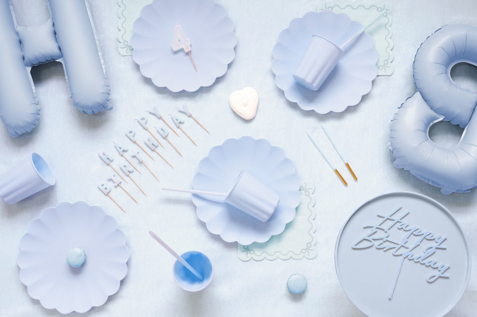 Cake topper Happy Birthday Blu 16,5 cm