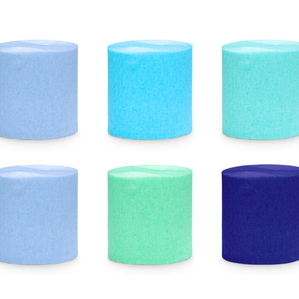 Carta crespa blu 10m 6pz