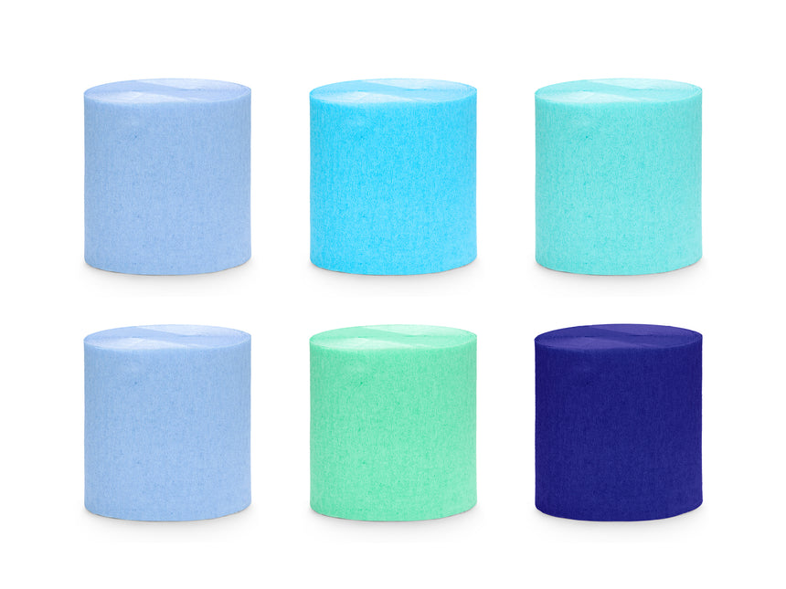Carta crespa blu 10m 6pz