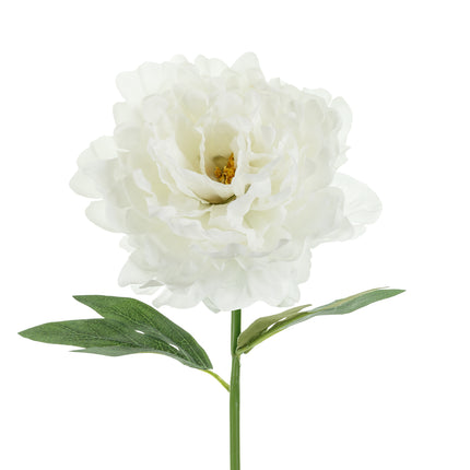 Fiore finto bianco Peonia 35 cm