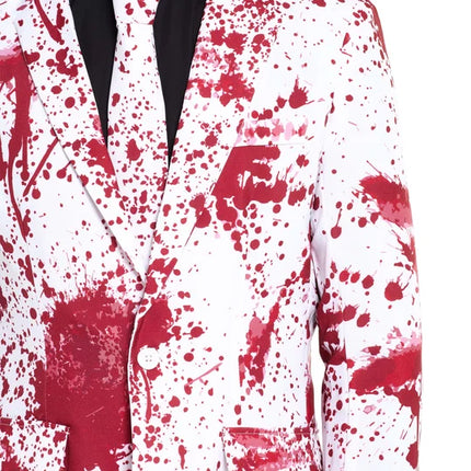 Costume da uomo "sanguinante", bianco, 3 pezzi