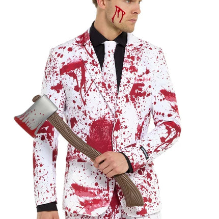 Costume da uomo "sanguinante", bianco, 3 pezzi