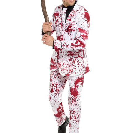 Costume da uomo "sanguinante", bianco, 3 pezzi