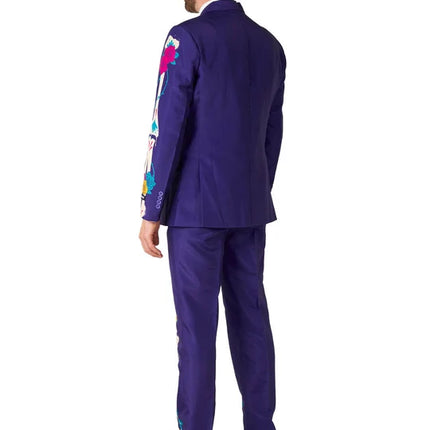 Costume Sugar Skull da uomo, viola, 3 pezzi
