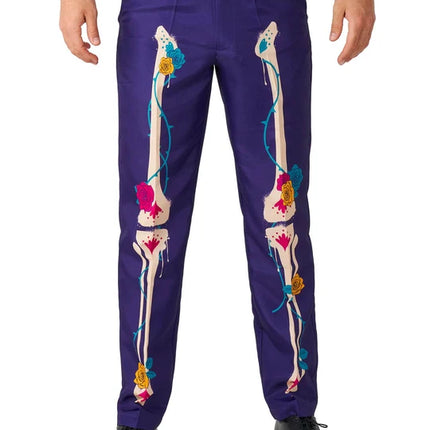Costume Sugar Skull da uomo, viola, 3 pezzi