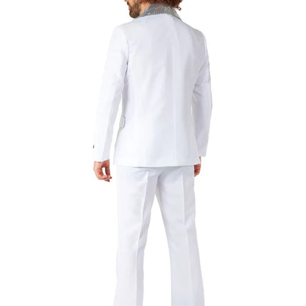 Costume da discoteca da uomo bianco, 2 pezzi