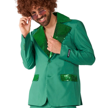 Costume da discoteca da uomo verde, 2 pezzi