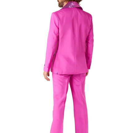 Costume da discoteca da uomo rosa, 2 pezzi