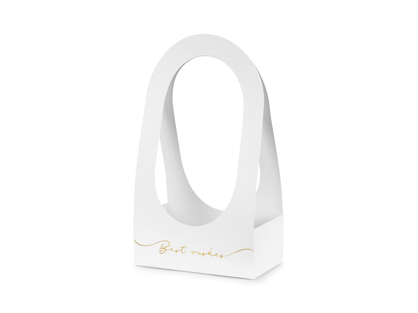 Scatola da festa bianca Portafiori Auguri 38cm