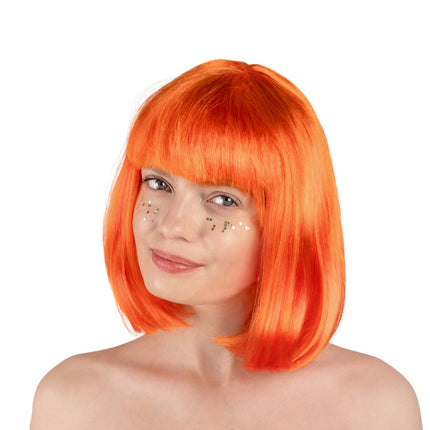 Parrucca arancione Cleopatra