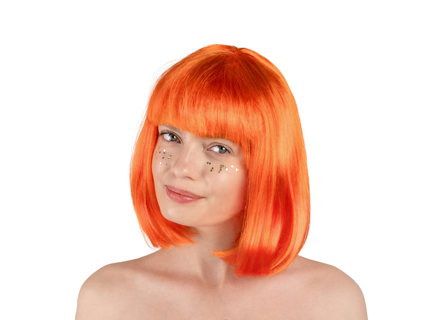 Parrucca arancione Cleopatra