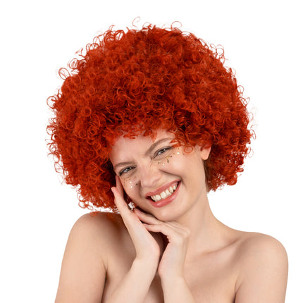 Parrucca rossa afro